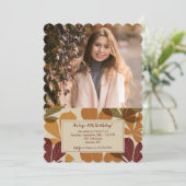 Herbstrückstand Foto 2 Einladung (Stehend Vorderseite)