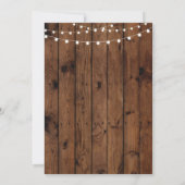 Herbstruhestand Party Rustikale, müde Holz Einladu Einladung (Rückseite)