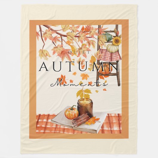 Herbstruhigen Moments Blanket - Cosy Fall Zuhause Fleecedecke (Vorderseite)