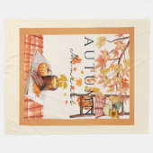 Herbstruhigen Moments Blanket - Cosy Fall Zuhause Fleecedecke (Vorderseite (Horizontal))