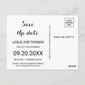 Herbstrustikale Dazzling Burgundy Save the Date Ca Postkarte (Rückseite)