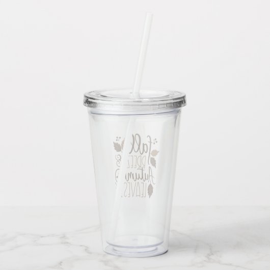 Herbstrutsche Acryltrinkbecher (Rückseite)