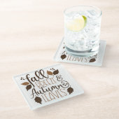 Herbstrutsche Glasuntersetzer (Schrägansicht)