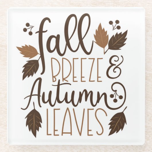 Herbstrutsche Glasuntersetzer (Vorderseite)