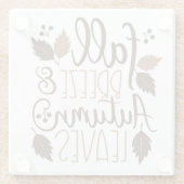 Herbstrutsche Glasuntersetzer (Rückseite)