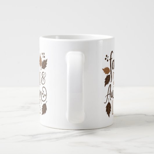 Herbstrutsche Jumbo-Tasse (Rückseite)