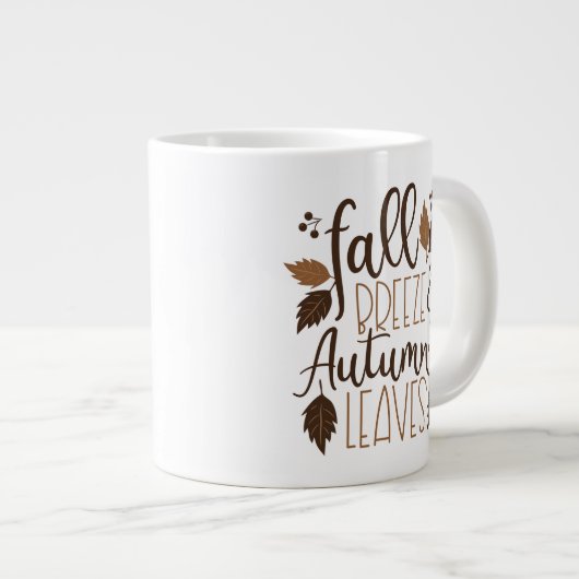 Herbstrutsche Jumbo-Tasse (Vorderseite Rechts)