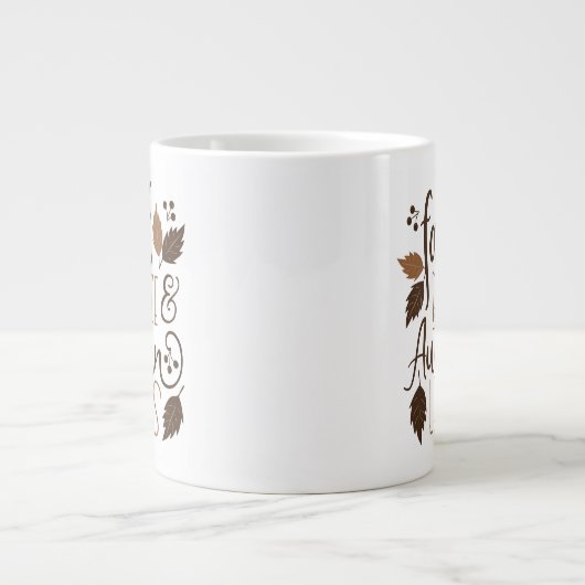 Herbstrutsche Jumbo-Tasse (Vorderseite)