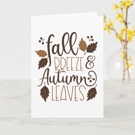 Herbstrutsche Karte (Gelbe Blume)