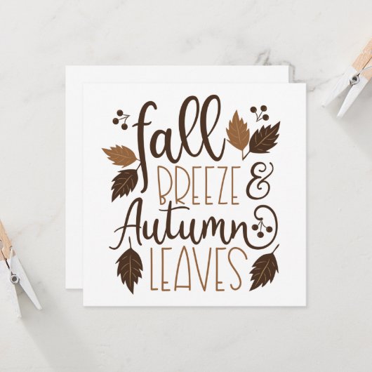 Herbstrutsche Karte (Vorderseite/Rückseite Beispiel)