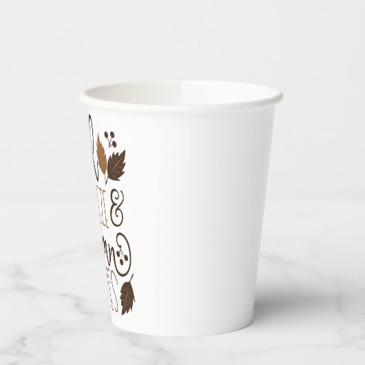 Herbstrutsche Pappbecher (Links)