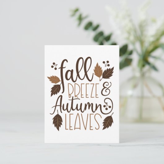 Herbstrutsche Postkarte (Stehend Vorderseite)