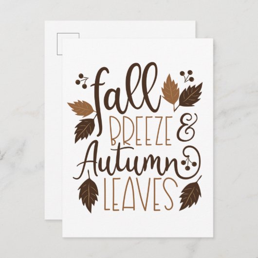 Herbstrutsche Postkarte (Vorne/Hinten)