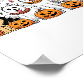 Herbstsaal des sibirischen Husky-Ghost-Geistes Poster (Ecke)