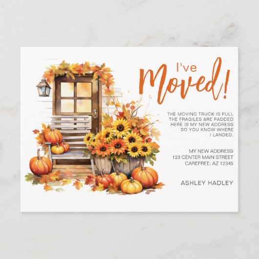 Herbstsaison Ankündigungspostkarte (Vorderseite)