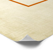 Herbstsaison Artwork: Orange Leaf Design: Poster (Ecke)