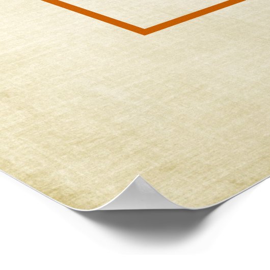 Herbstsaison Artwork: Orange Leaf Design: Poster (Ecke)