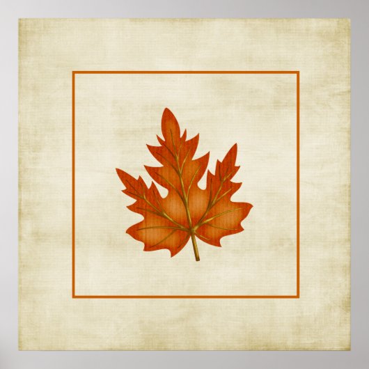 Herbstsaison Artwork: Orange Leaf Design: Poster (Vorne)