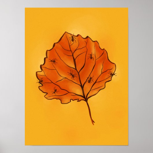 Herbstsaison Blatt Art Liebhaber Poster (Vorne)