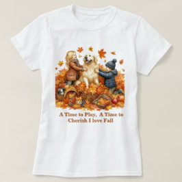 Herbstsaison Blätter Liebe fallen T-Shirt