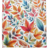 Herbstsaison Blätter Muster Duschvorhang (Vorderseite)