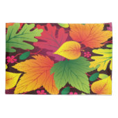 Herbstsaison Blätter Schlafzimmer Pillowcase Kissenbezug (Rückseite)