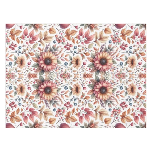 Herbstsaison Blätter und Berries Tischdecke (Vorderseite (Horizontal))