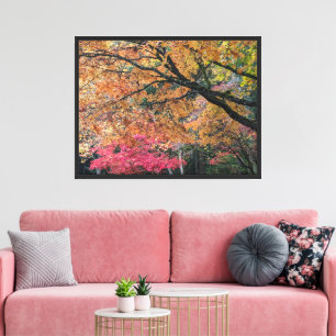 Herbstsaison-Blattfarben Botanisch Leinwanddruck