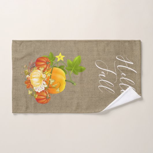 Herbstsaison Burlap und Pumpkins Handtuch (Handtuch)