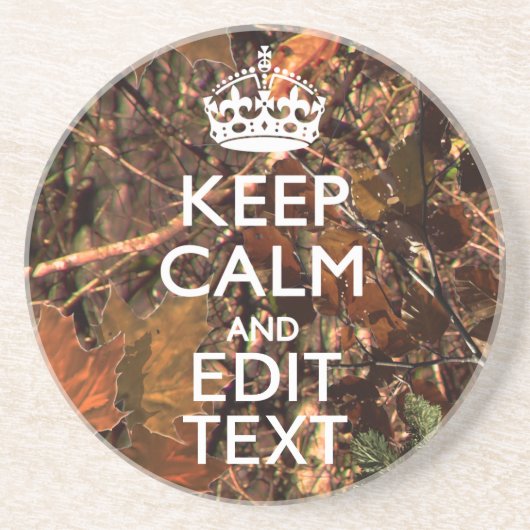 Herbstsaison Camouflage Behalte Beruhigung Ihres T Getränkeuntersetzer (Vorne)