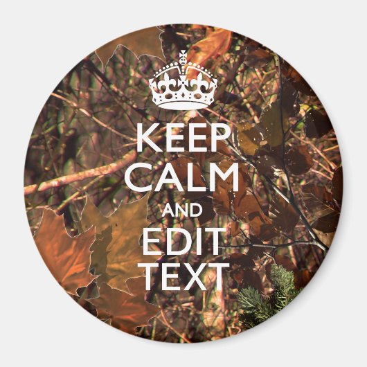 Herbstsaison Camouflage Behalte Beruhigung Ihres T Magnet (Vorne)