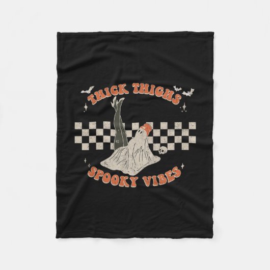 Herbstsaison creep it Real dick Thcks Spooky Vib Fleecedecke (Vorderseite)