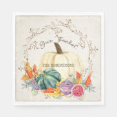 Herbstsaison dank Pumpkin Harvest Serviette (Vorderseite)