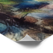 Herbstsaison Eiche Abstraktes Kunstgewerbe Poster (Ecke)