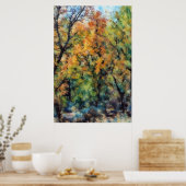 Herbstsaison Eiche Abstraktes Kunstgewerbe Poster (Küche)