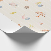 Herbstsaison Elemente Nahtloses Muster. Farbige Re Geschenkpapier (Ecke)