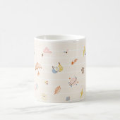 Herbstsaison Elemente Nahtloses Muster. Farbige Re Kaffeetasse (Mittel)
