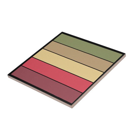 Herbstsaison Erde Tone Farben auf Aquarellpapier Fliese (Seite)