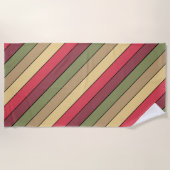 Herbstsaison Erde Tone Farben auf Aquarellpapier Strandtuch (Vorderseite)