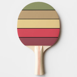 Herbstsaison Erde Tone Farben auf Aquarellpapier Tischtennis Schläger
