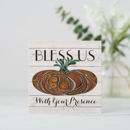 Herbstsaison/Erntedank Einladung (Stehend Vorderseite)