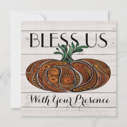 Herbstsaison/Erntedank Einladung (Vorderseite)