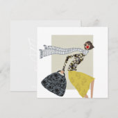 Herbstsaison Glamour Mode Art Card Miss Wendy (Vorne/Hinten)
