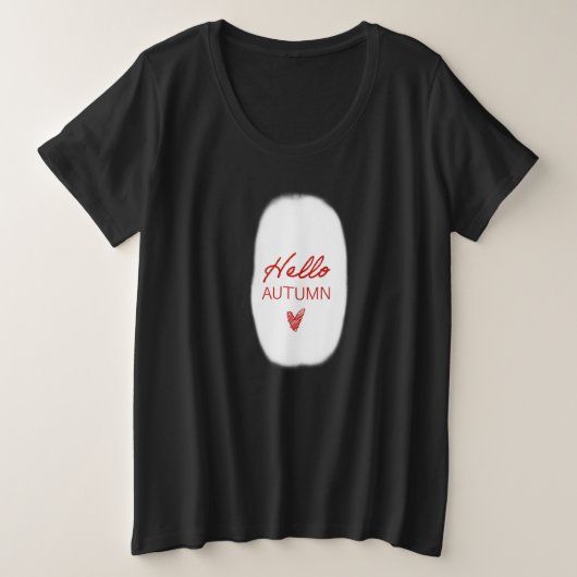 Herbstsaison Große Größe T-Shirt (Design vorne)