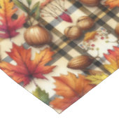 Herbstsaison Kariert mit Herbstleaves Tischdecke (Schrägansicht)