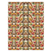 Herbstsaison Kariert mit Herbstleaves Tischdecke (Vorderseite)