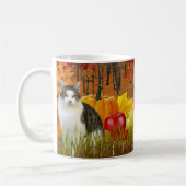 Herbstsaison Katzen in Pumpkin-Patch / Herbststil Kaffeetasse (Links)
