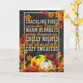 Herbstsaison - Lieblingssachen Karte (Gelbe Blume)