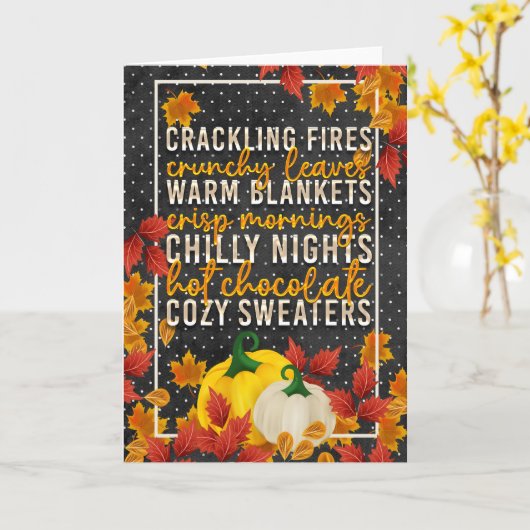 Herbstsaison - Lieblingssachen Karte (Gelbe Blume)