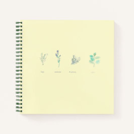 Herbstsaison Medizin Garden Pflanze Notebook Notizblock